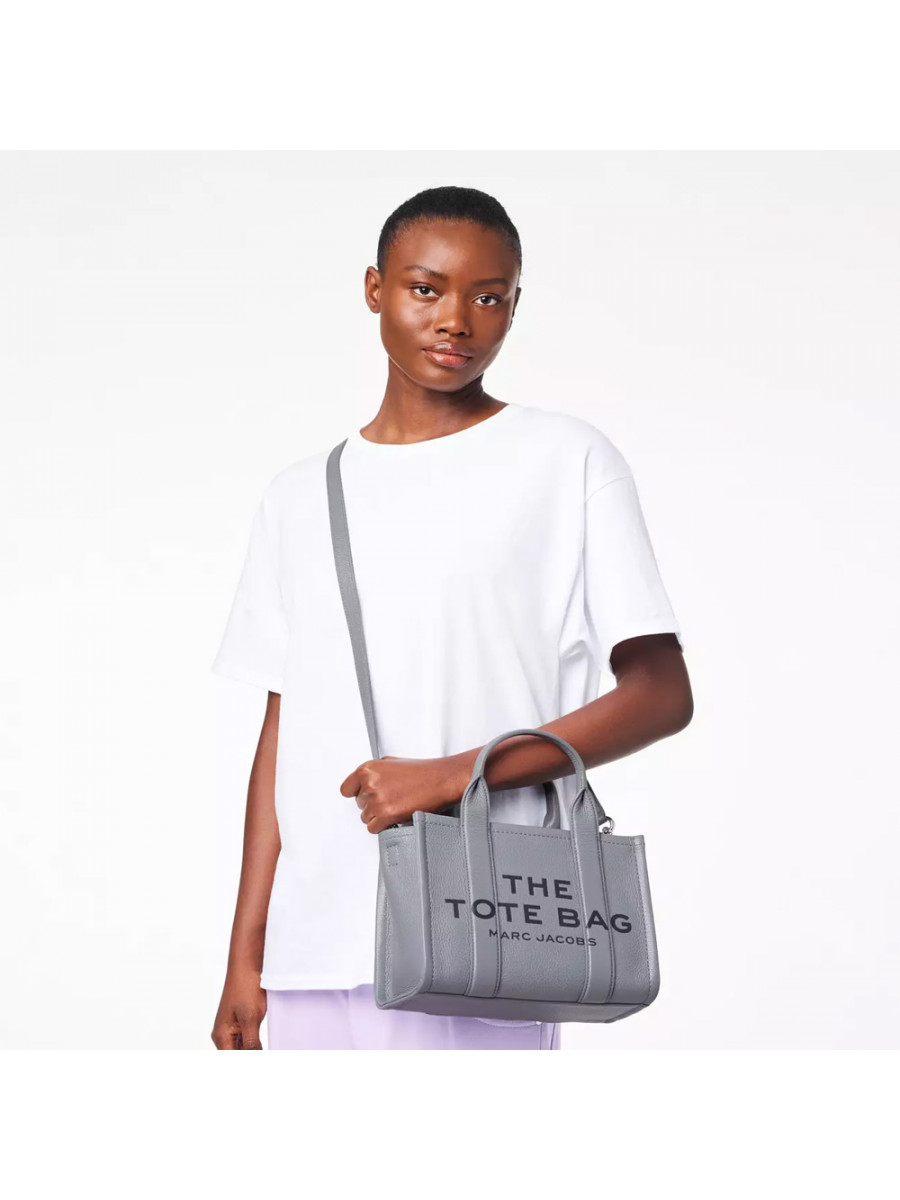 СУМКА MARC JACOBS THE LEATHER SMALL TOTE BAG WOLF GREY