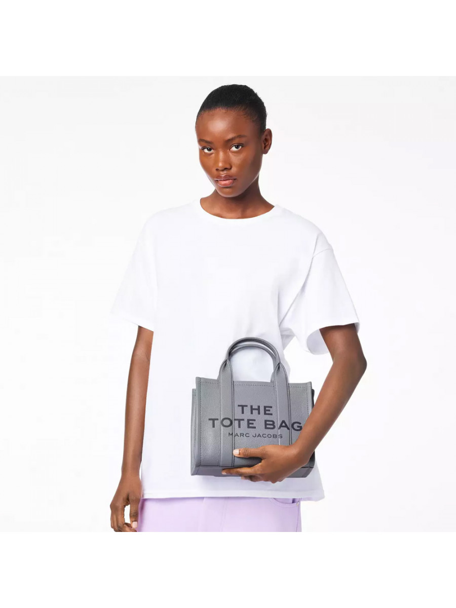 СУМКА MARC JACOBS THE LEATHER SMALL TOTE BAG WOLF GREY