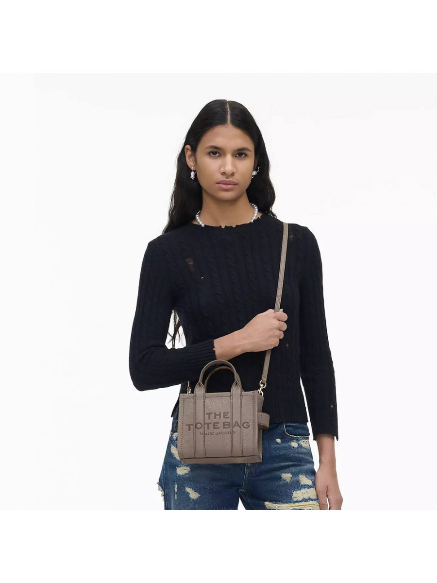 СУМКА MARC JACOBS THE LEATHER MINI CROSSBODY TOTE BAG CEMENT