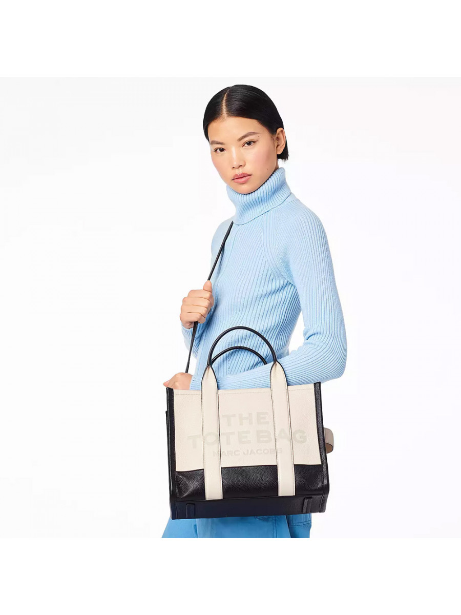 СУМКА MARC JACOBS THE LEATHER COLORBLOCK MEDIUM TOTE BAG IVORY MULTI