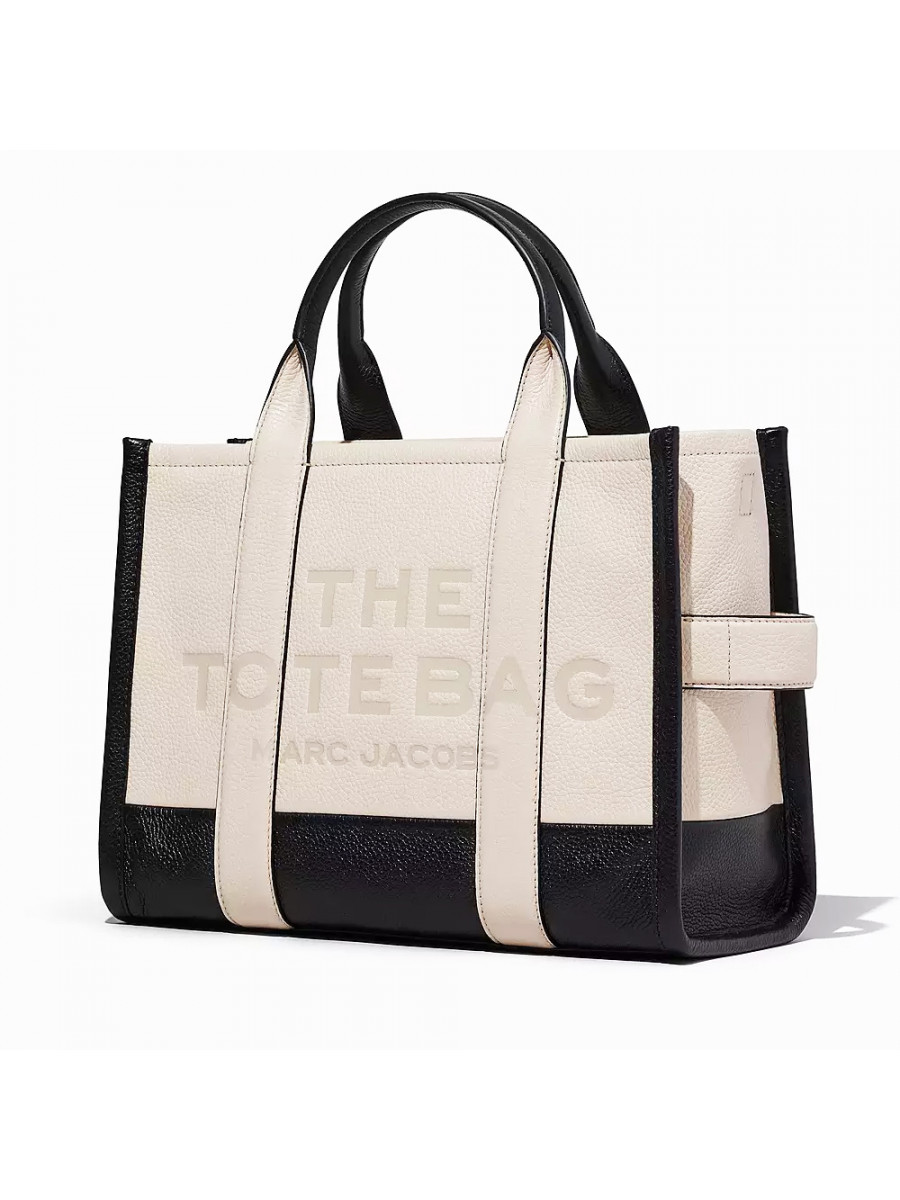 СУМКА MARC JACOBS THE LEATHER COLORBLOCK MEDIUM TOTE BAG IVORY MULTI