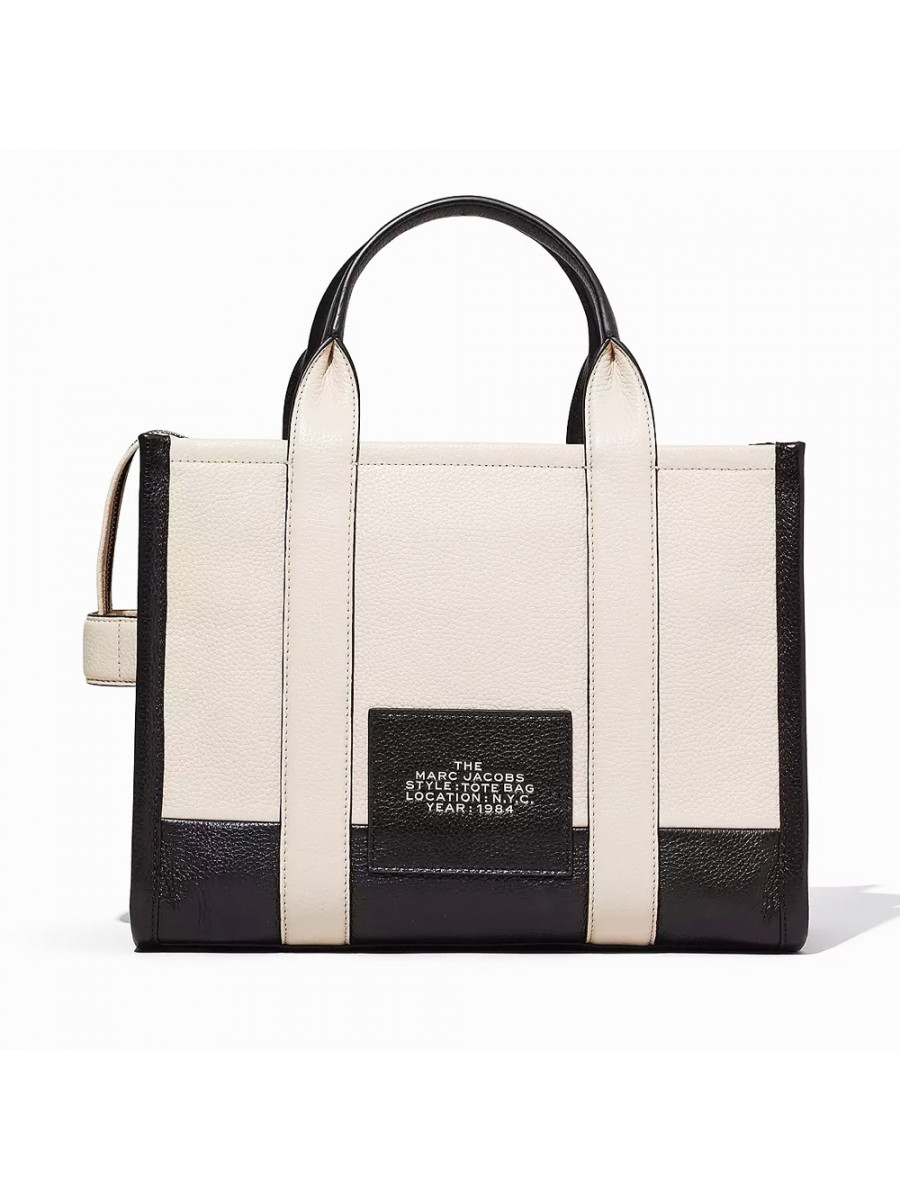СУМКА MARC JACOBS THE LEATHER COLORBLOCK MEDIUM TOTE BAG IVORY MULTI
