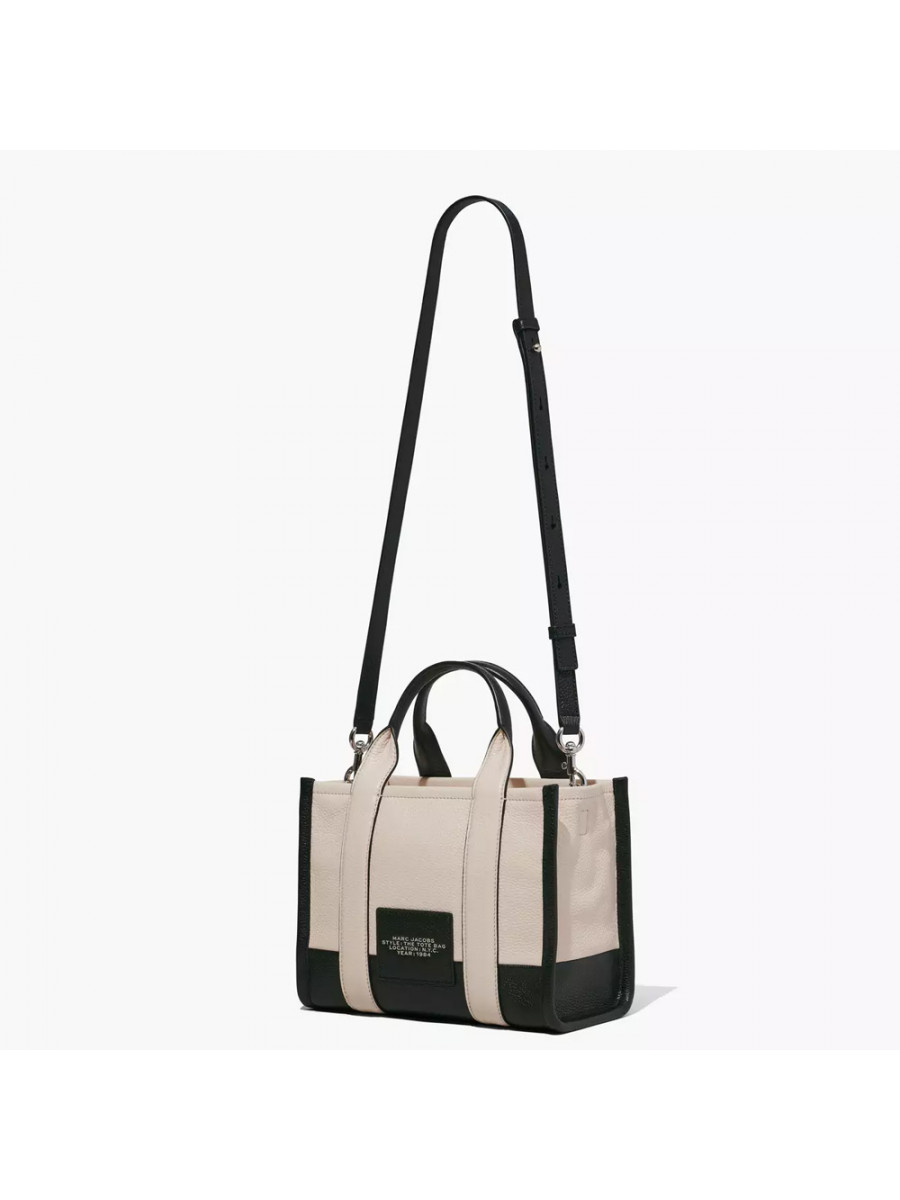 СУМКА MARC JACOBS THE LEATHER COLORBLOCK SMALL TOTE BAG IVORY MULTI