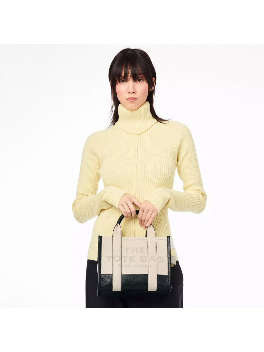 СУМКА MARC JACOBS THE LEATHER COLORBLOCK SMALL TOTE BAG IVORY MULTI