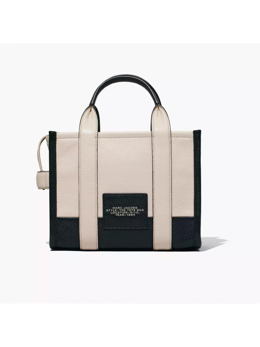 СУМКА MARC JACOBS THE LEATHER COLORBLOCK SMALL TOTE BAG IVORY MULTI