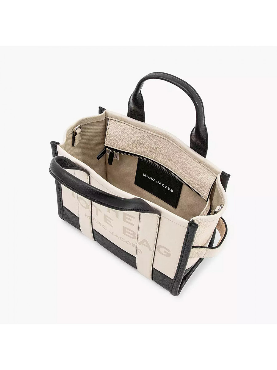 СУМКА MARC JACOBS THE LEATHER COLORBLOCK SMALL TOTE BAG IVORY MULTI