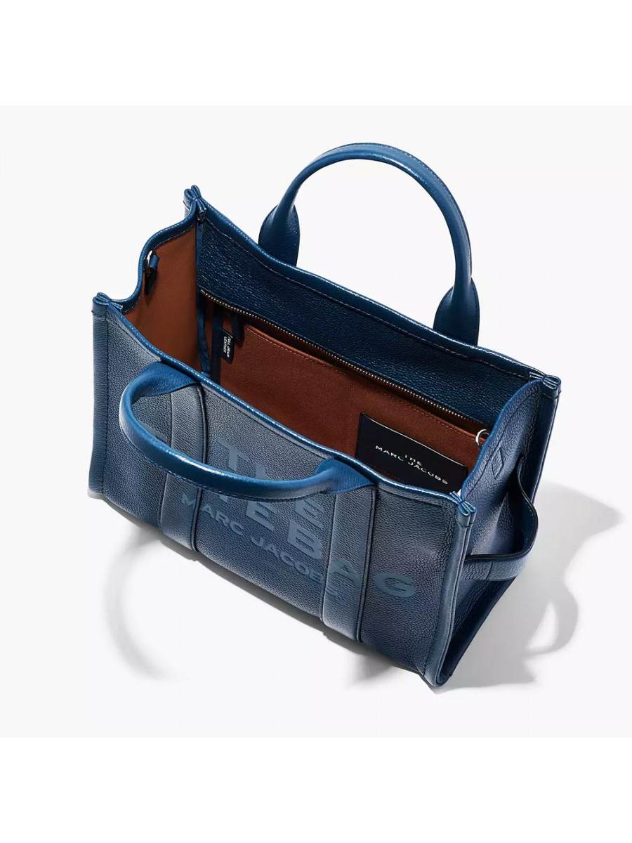 СУМКА MARC JACOBS THE LEATHER MEDIUM TOTE BAG BLUE SEA