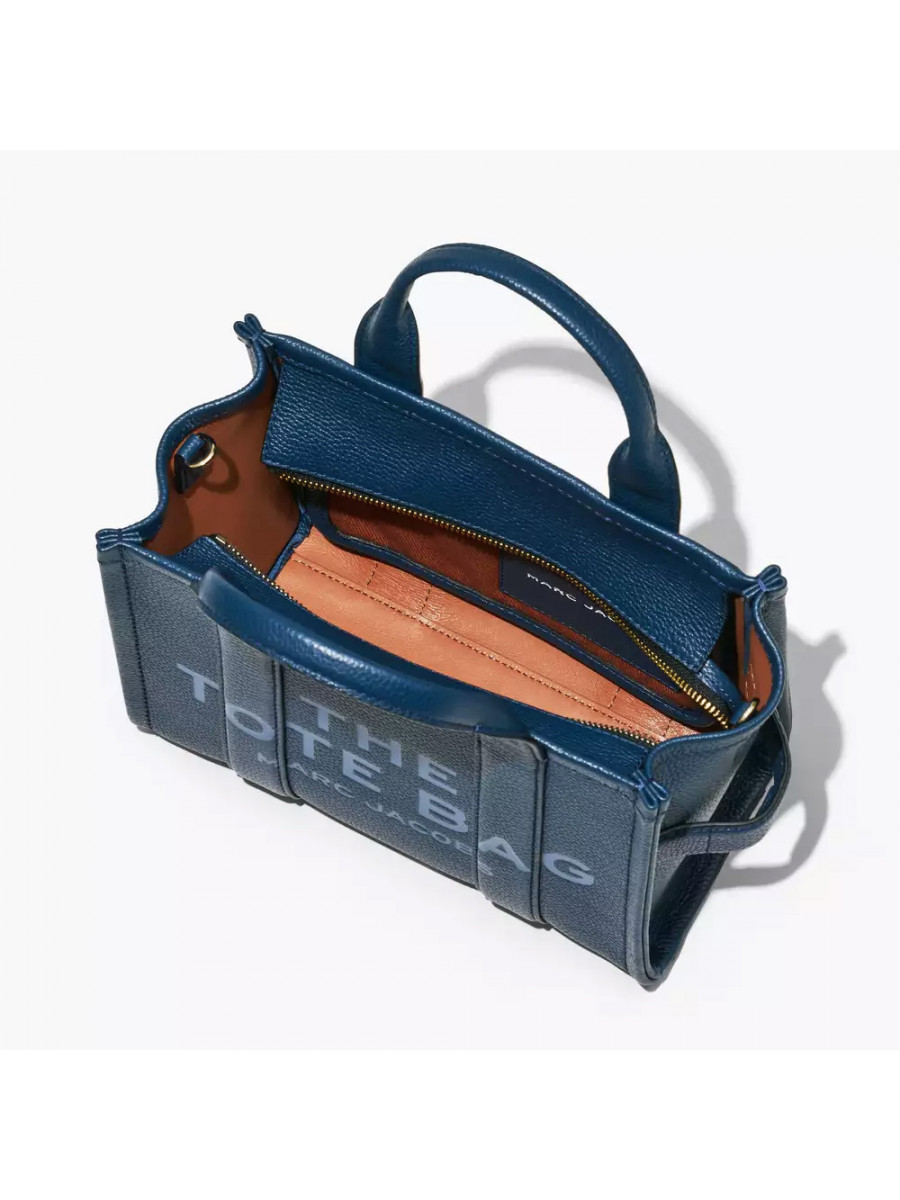 СУМКА MARC JACOBS THE LEATHER SMALL TOTE BAG BLUE SEA