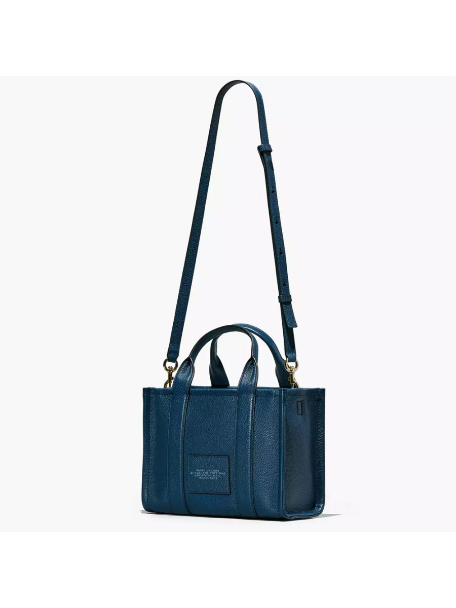 СУМКА MARC JACOBS THE LEATHER SMALL TOTE BAG BLUE SEA