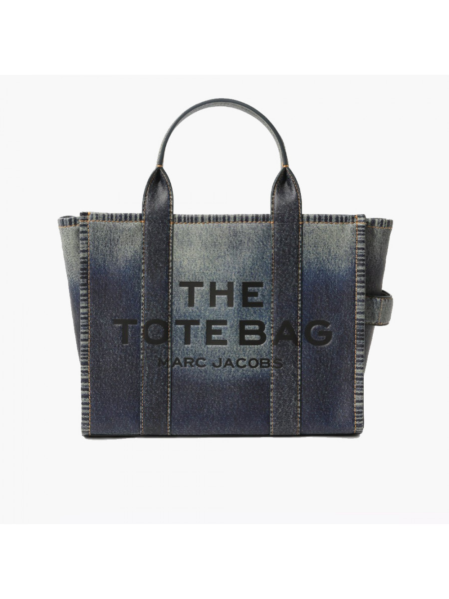 СУМКА MARC JACOBS THE DENIM-PRINTED LEATHER MEDIUM TOTE BAG Marc Jacobs