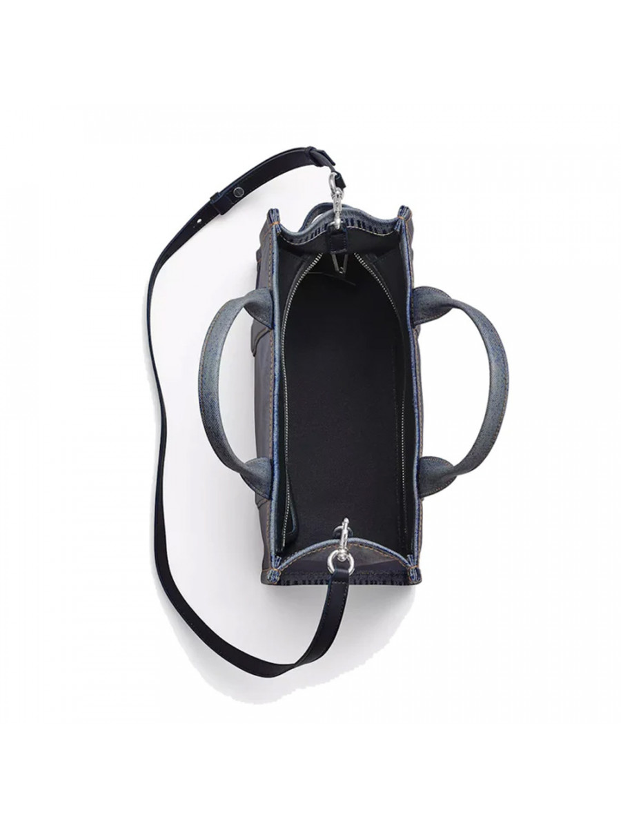 СУМКА MARC JACOBS THE DENIM-PRINTED LEATHER MEDIUM TOTE BAG