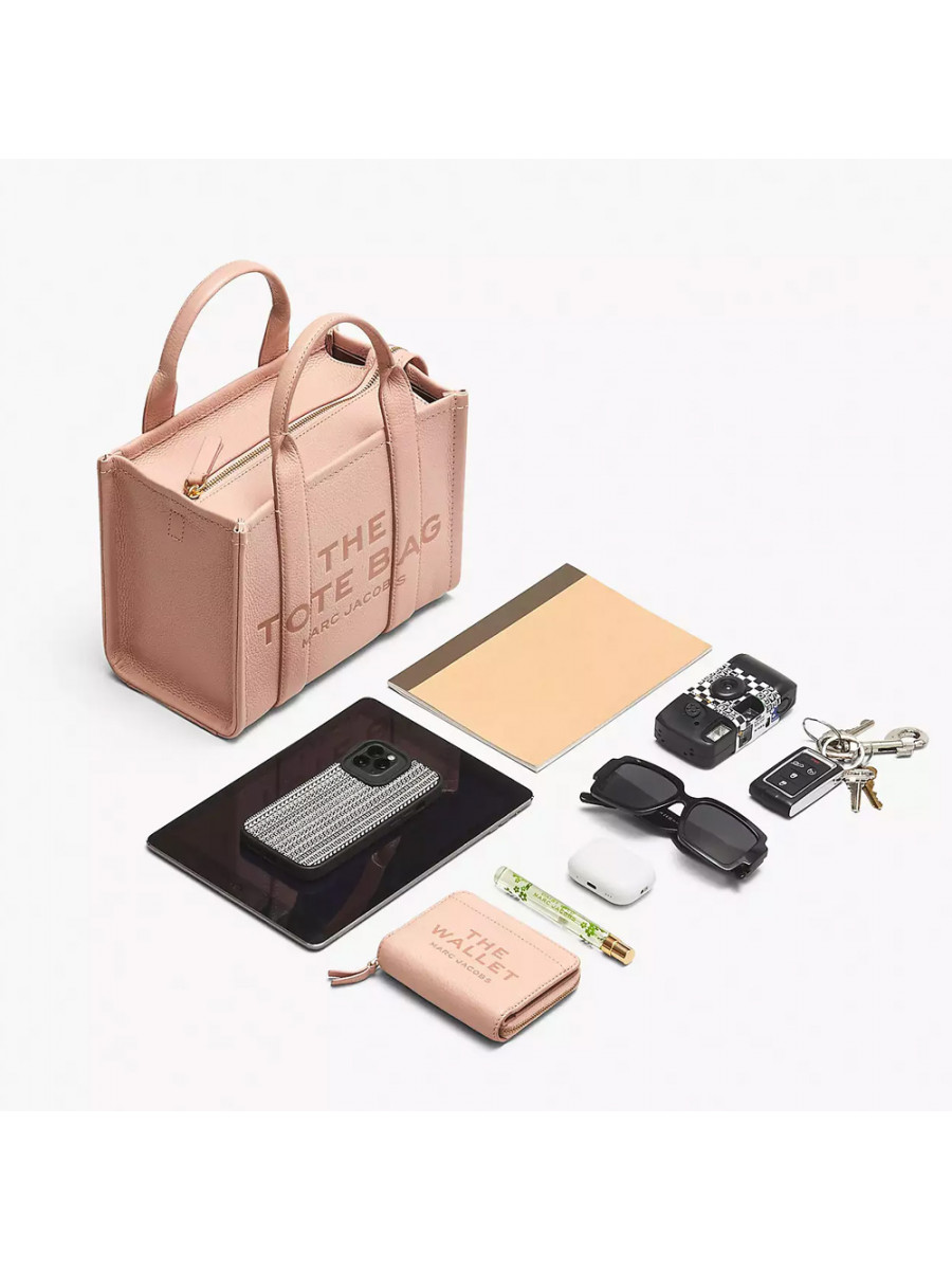 СУМКА MARC JACOBS THE LEATHER SMALL TOTE BAG ROSE