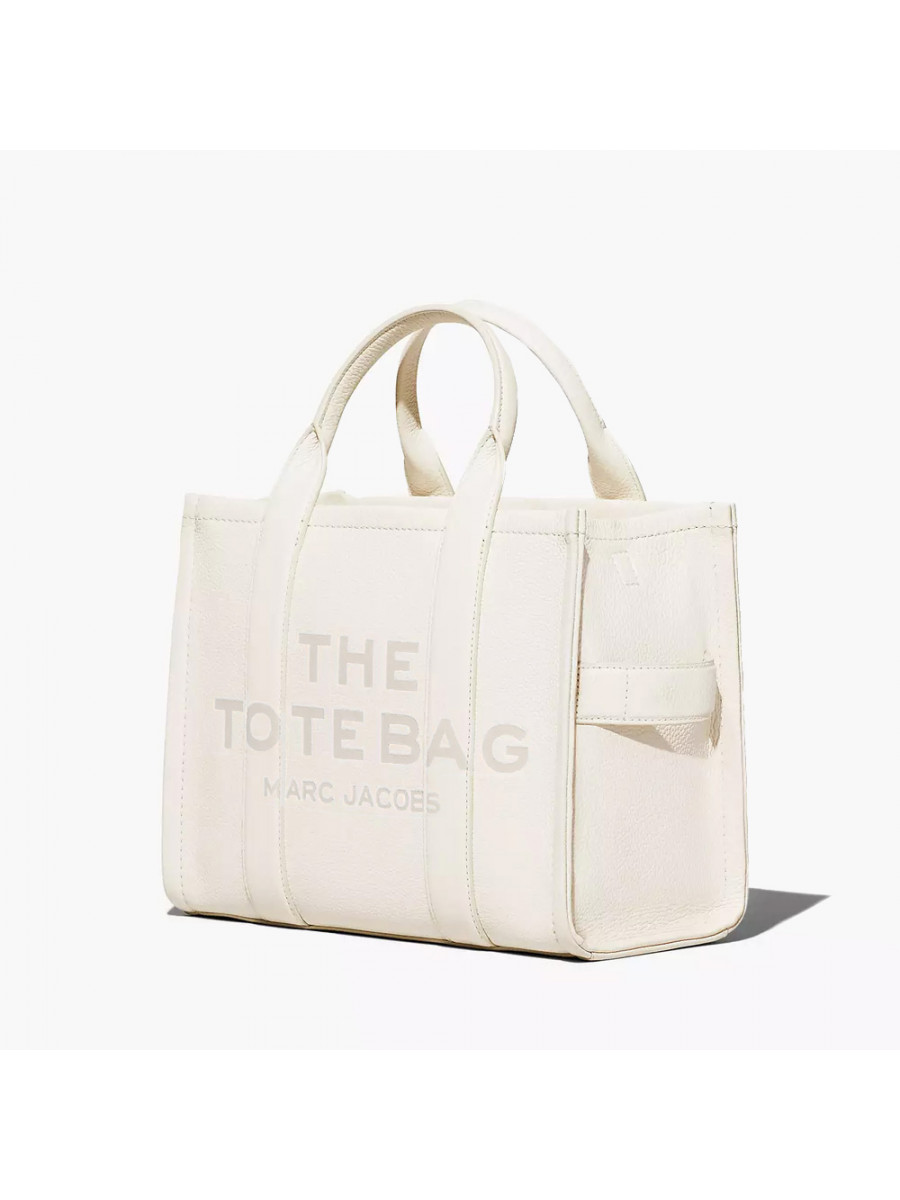 СУМКА MARC JACOBS THE LEATHER MEDIUM TOTE BAG COTTON/SILVER