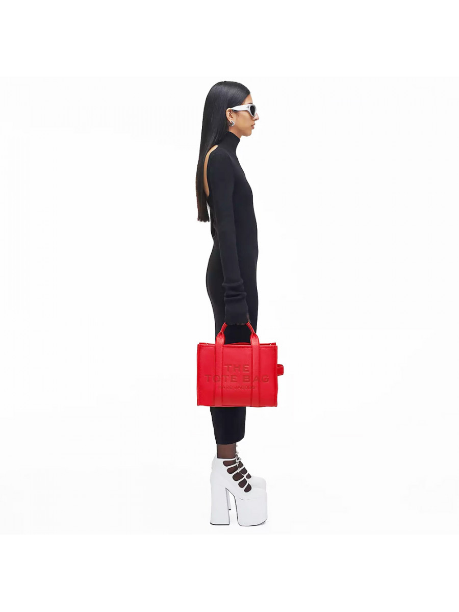 СУМКА MARC JACOBS THE LEATHER MEDIUM TOTE BAG TRUE RED