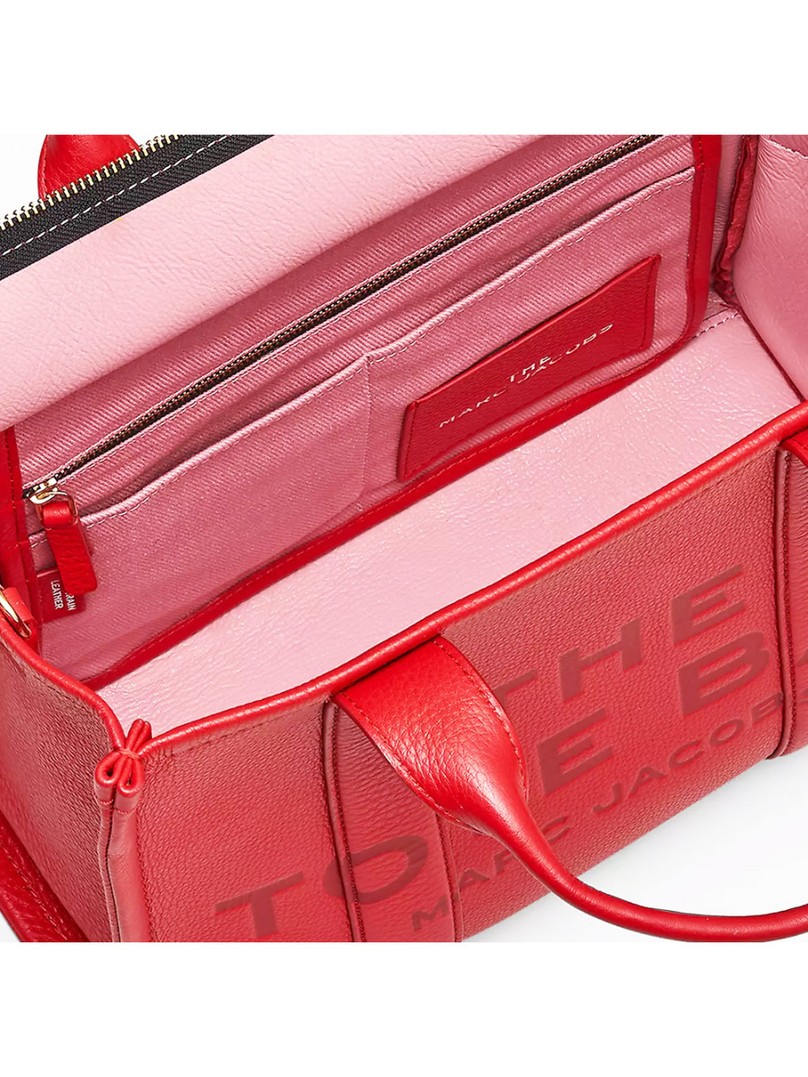 СУМКА MARC JACOBS THE LEATHER MEDIUM TOTE BAG TRUE RED