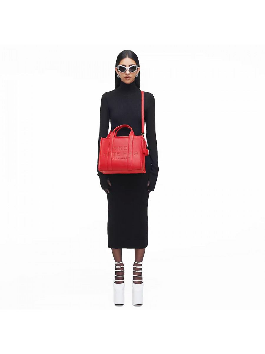 СУМКА MARC JACOBS THE LEATHER MEDIUM TOTE BAG TRUE RED