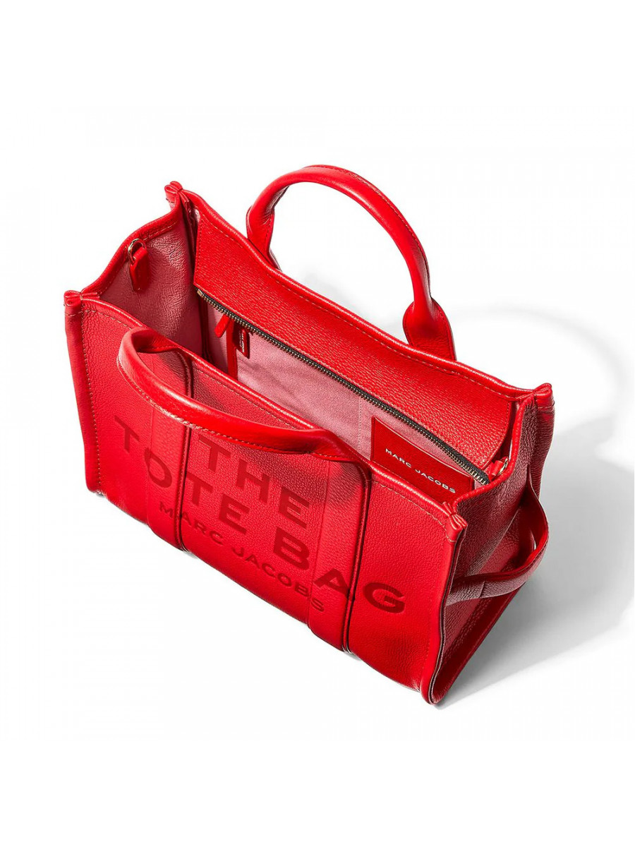 СУМКА MARC JACOBS THE LEATHER MEDIUM TOTE BAG TRUE RED