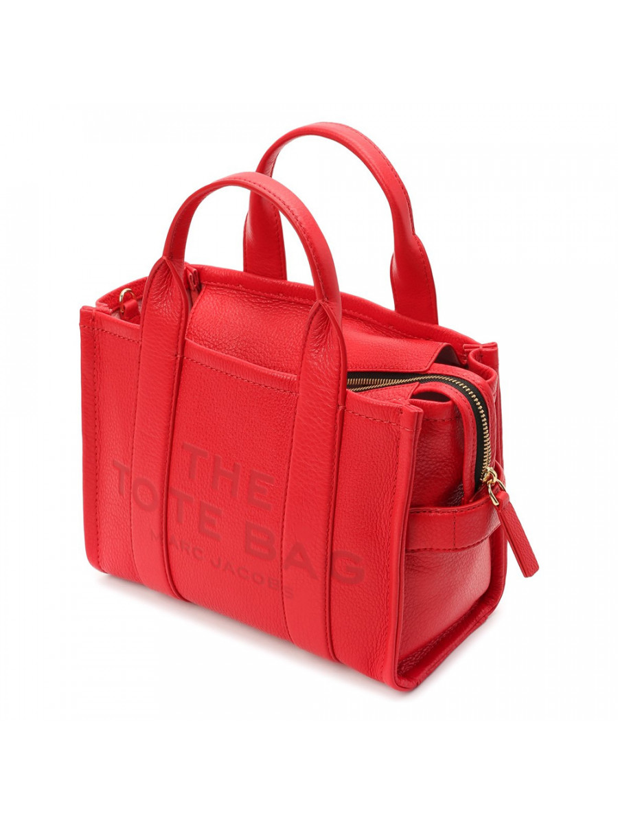 СУМКА MARC JACOBS THE LEATHER SMALL TOTE BAG TRUE RED