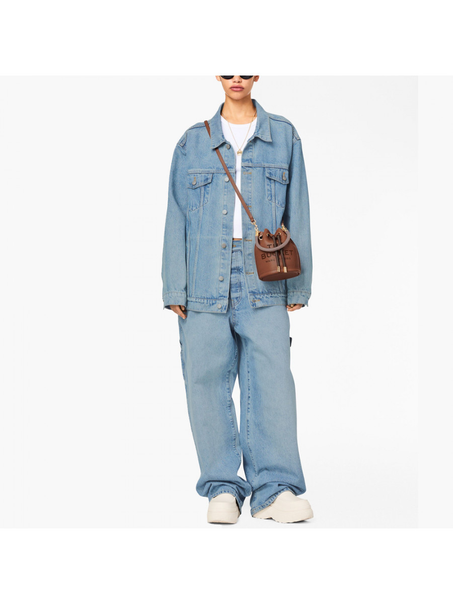 СУМКА MARC JACOBS THE LEATHER BUCKET BAG ARGAN OIL
