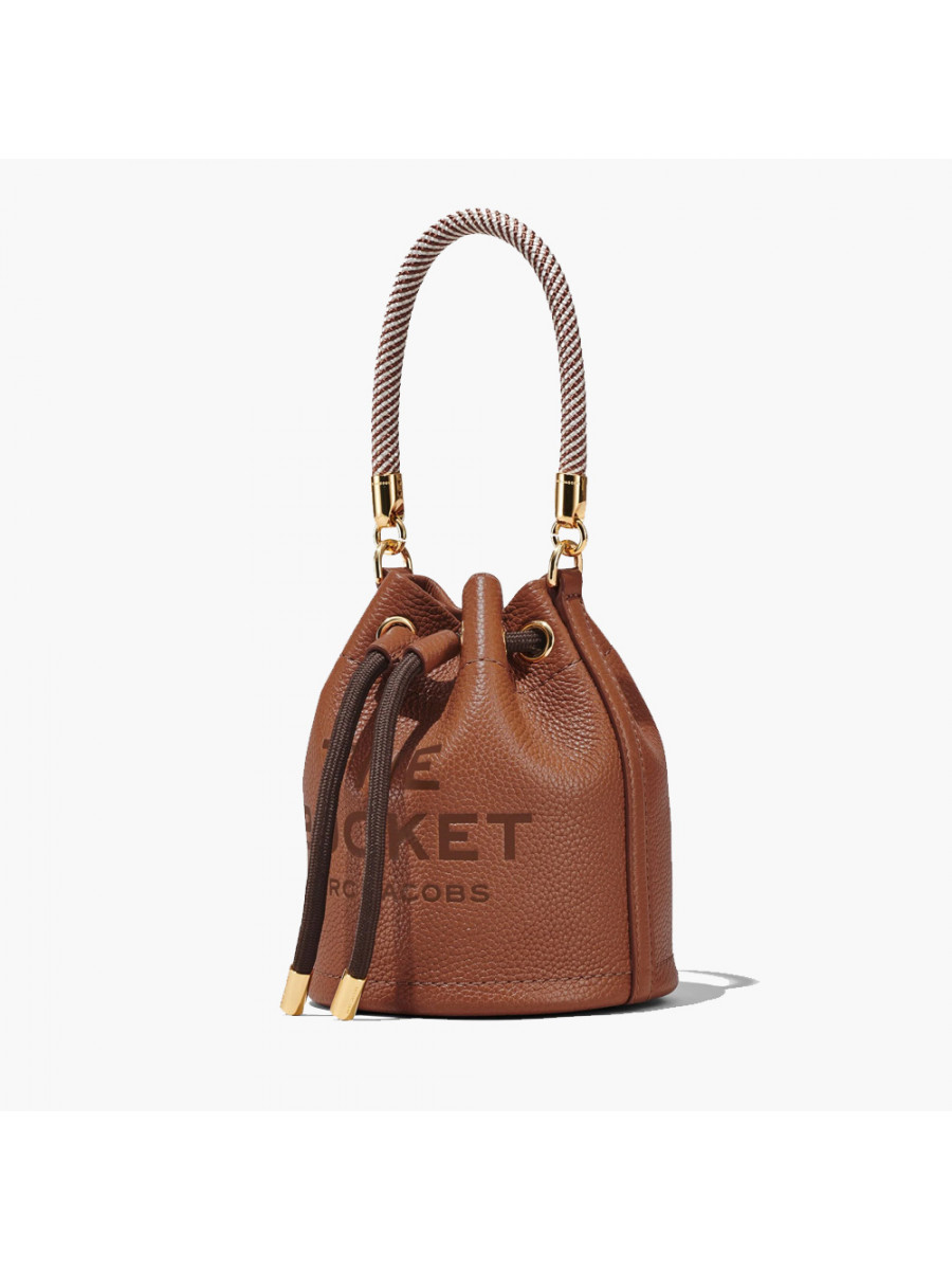 СУМКА MARC JACOBS THE LEATHER BUCKET BAG ARGAN OIL