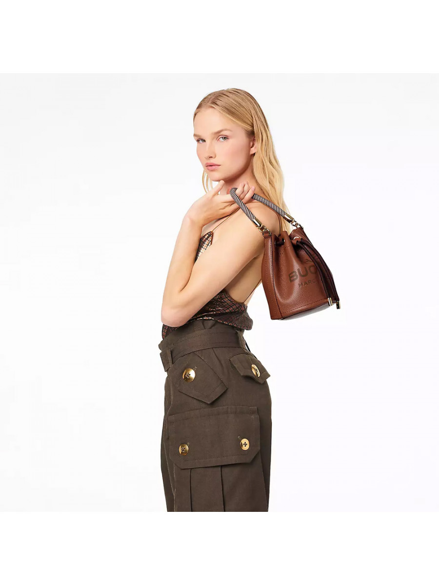 СУМКА MARC JACOBS THE LEATHER BUCKET BAG ARGAN OIL