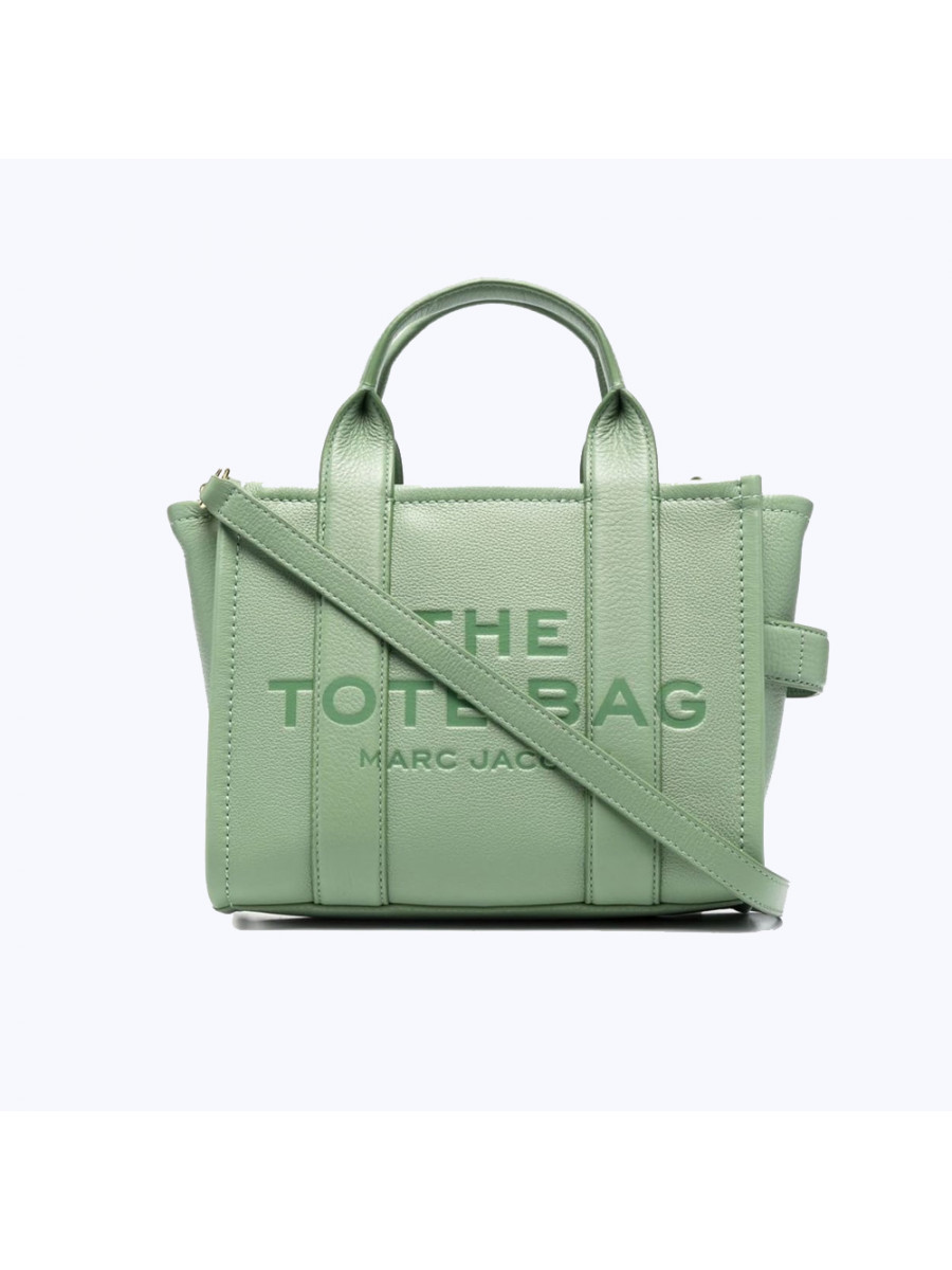 СУМКА MARC JACOBS THE LEATHER SMALL TOTE BAG ASPEN GREEN CEMENT Marc Jacobs