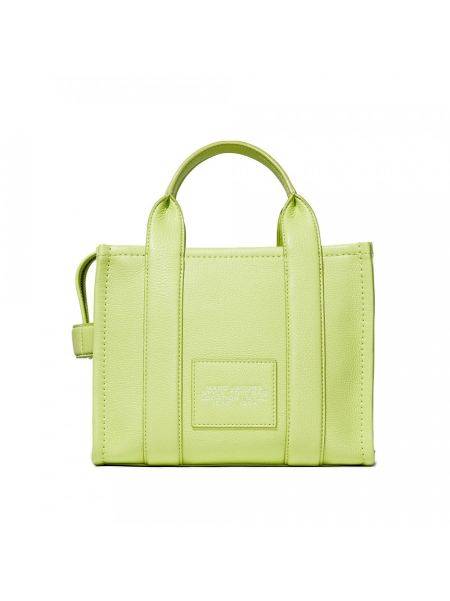 СУМКА MARC JACOBS THE LEATHER SMALL TOTE BAG SHADOW LIME