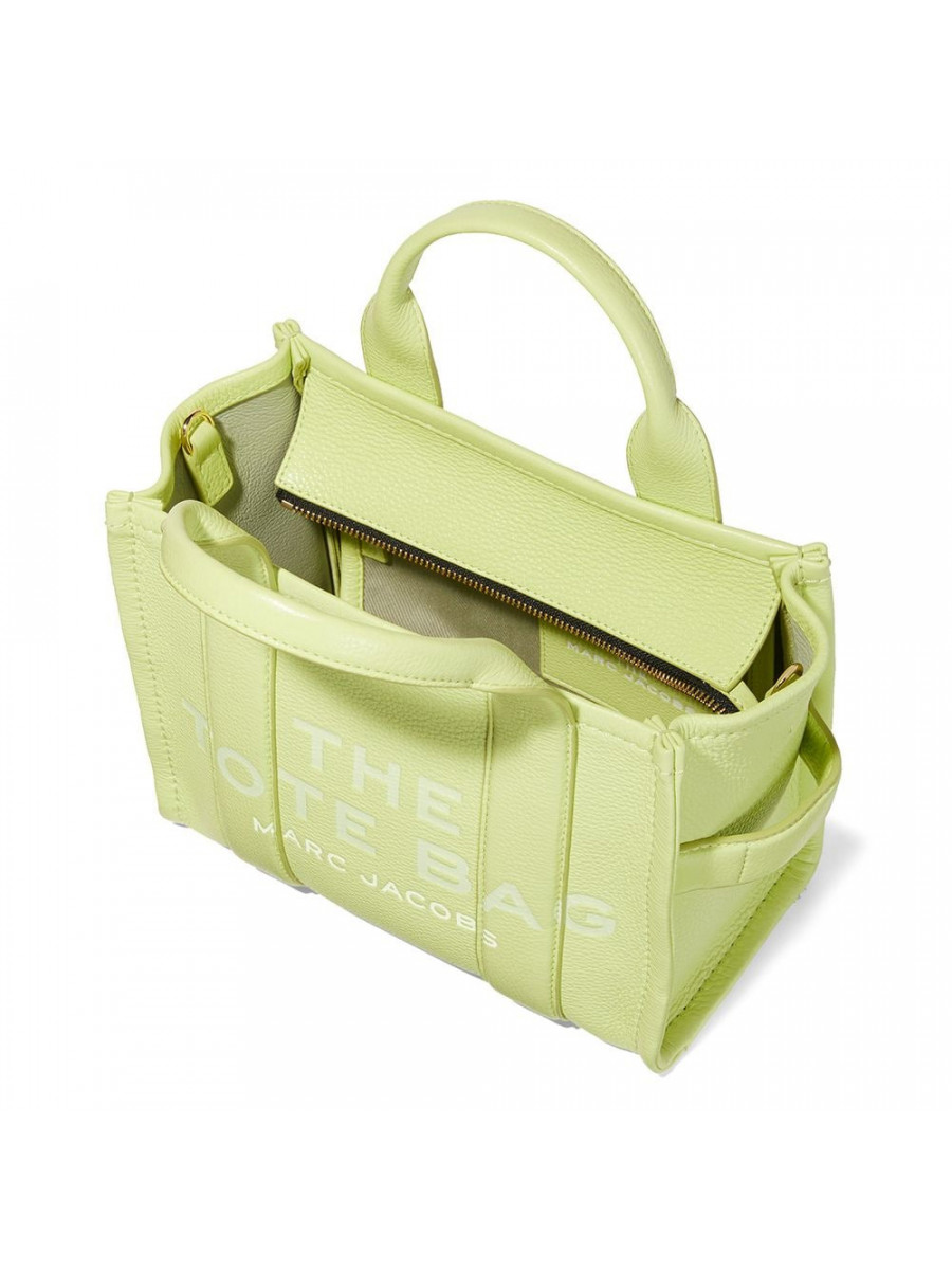 СУМКА MARC JACOBS THE LEATHER SMALL TOTE BAG SHADOW LIME