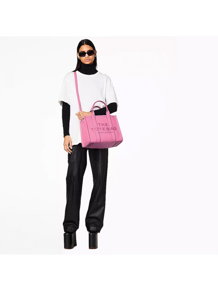 СУМКА MARC JACOBS THE LEATHER MEDIUM TOTE BAG CANDY PINK