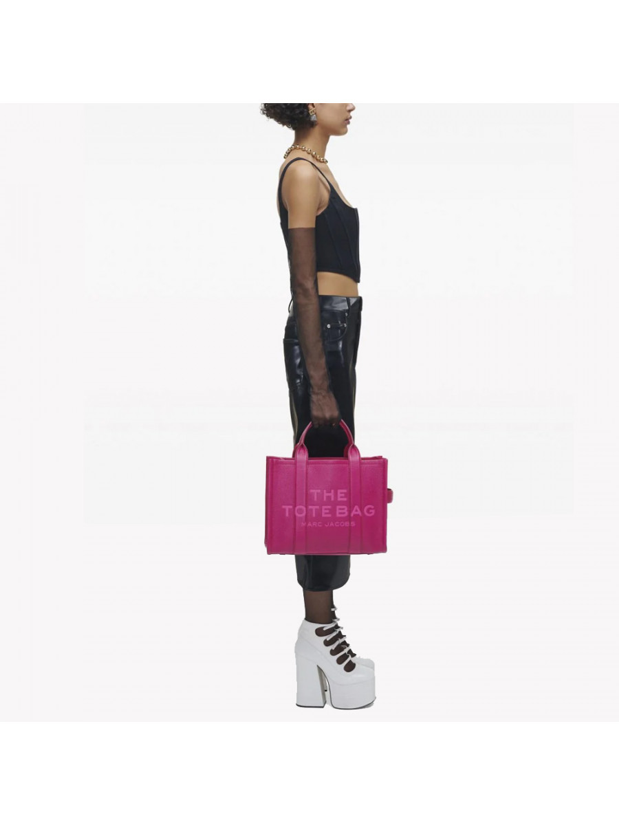 СУМКА MARC JACOBS THE LEATHER MEDIUM TOTE BAG LIPSTICK PINK