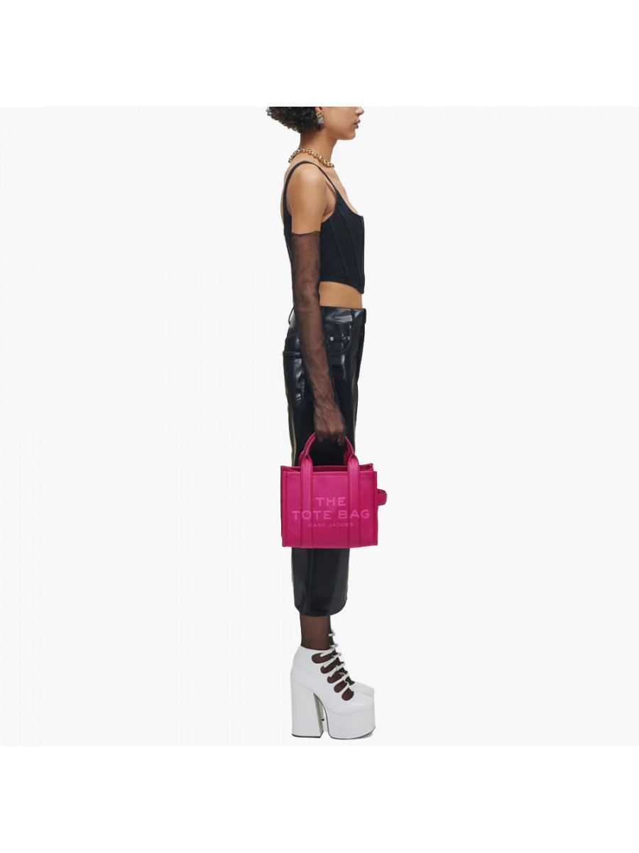 СУМКА MARC JACOBS THE LEATHER SMALL TOTE BAG LIPSTICK PINK