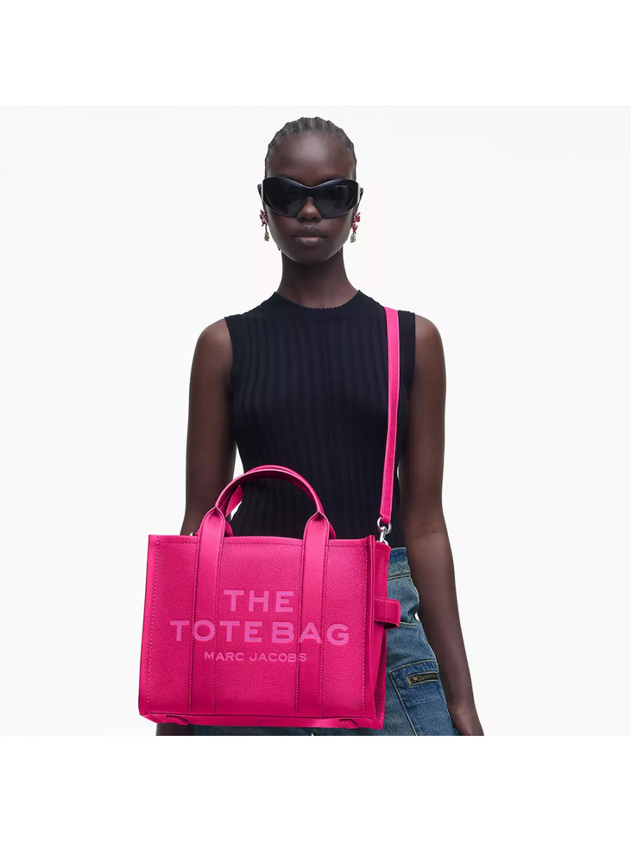 СУМКА MARC JACOBS THE LEATHER MEDIUM TOTE BAG HOT PINK