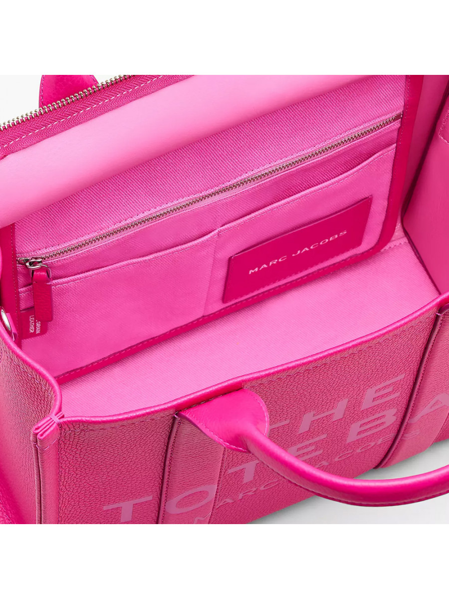 СУМКА MARC JACOBS THE LEATHER MEDIUM TOTE BAG HOT PINK