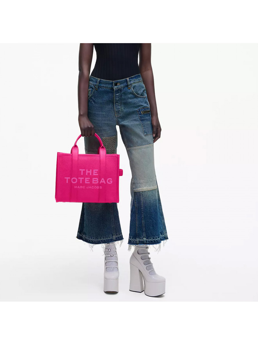 СУМКА MARC JACOBS THE LEATHER MEDIUM TOTE BAG HOT PINK