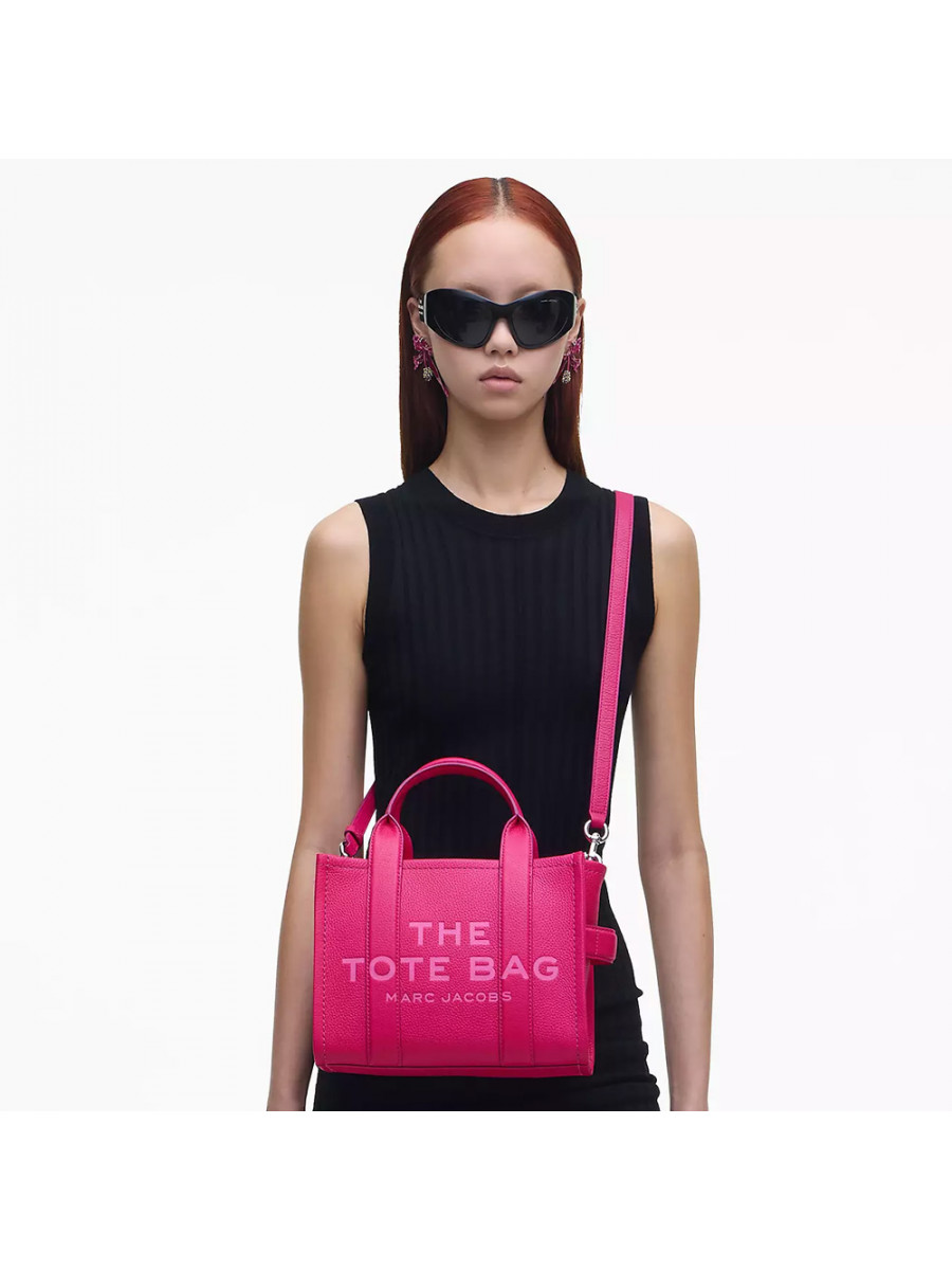 СУМКА MARC JACOBS THE LEATHER SMALL TOTE BAG HOT PINK