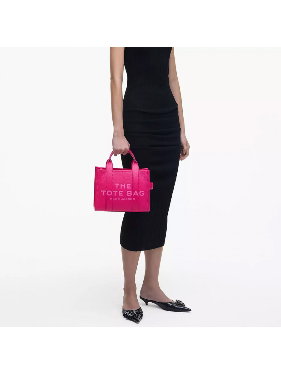 СУМКА MARC JACOBS THE LEATHER SMALL TOTE BAG HOT PINK