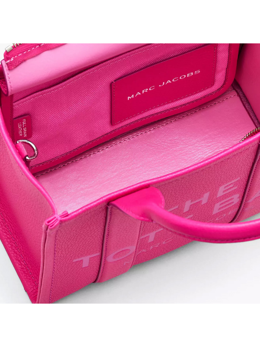 СУМКА MARC JACOBS THE LEATHER SMALL TOTE BAG HOT PINK