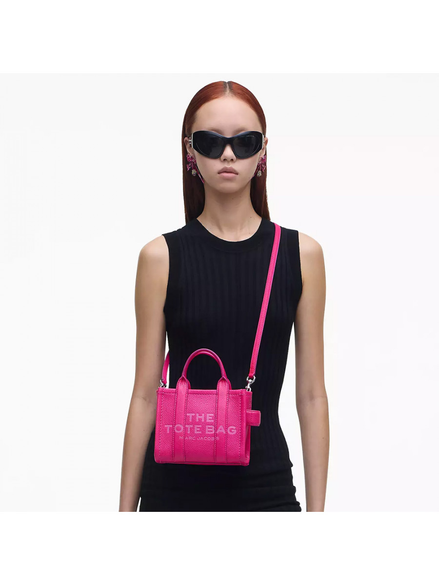СУМКА MARC JACOBS THE LEATHER MINI TOTE BAG HOT PINK