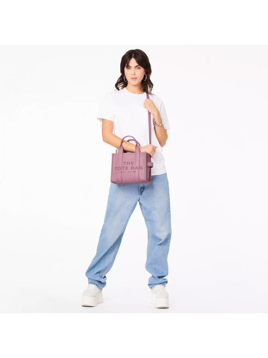 СУМКА MARC JACOBS THE LEATHER SMALL TOTE BAG LILAS
