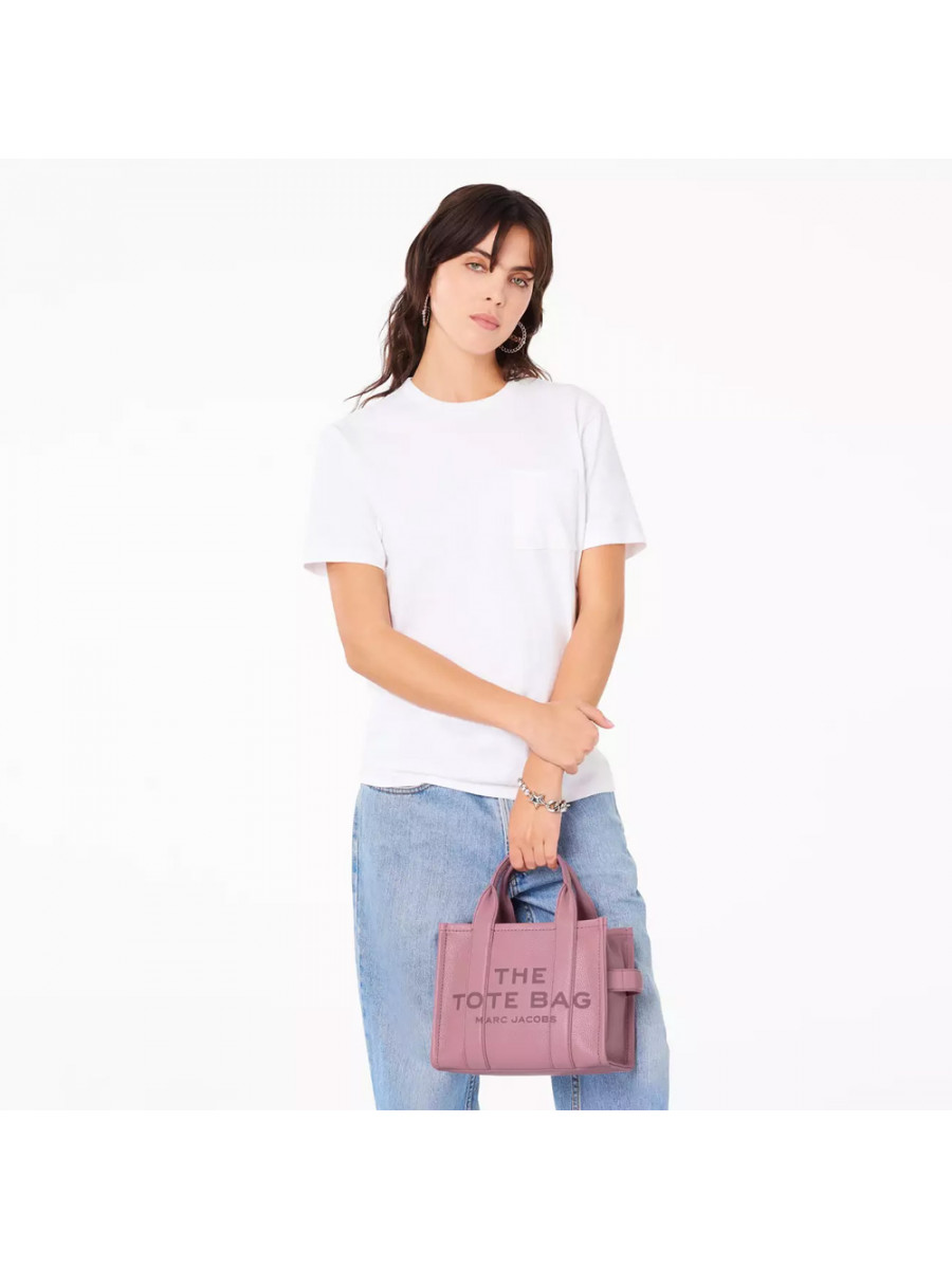 СУМКА MARC JACOBS THE LEATHER SMALL TOTE BAG LILAS