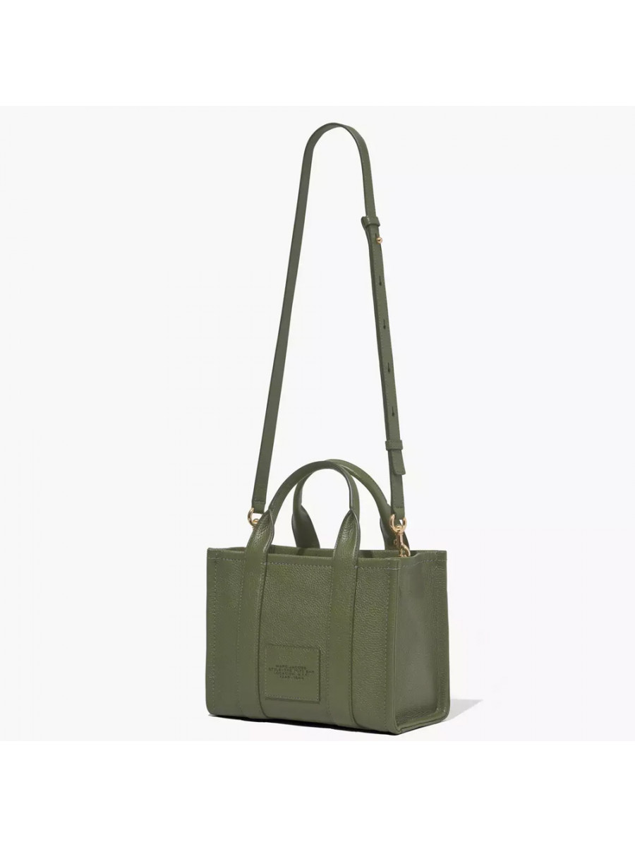 СУМКА MARC JACOBS THE LEATHER SMALL TOTE BAG BRONZE GREEN