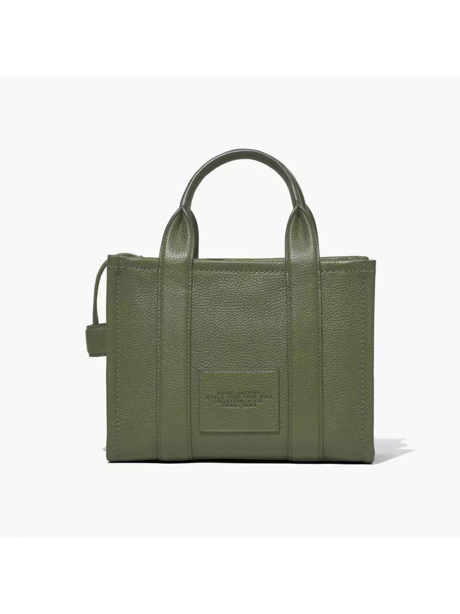 СУМКА MARC JACOBS THE LEATHER SMALL TOTE BAG BRONZE GREEN