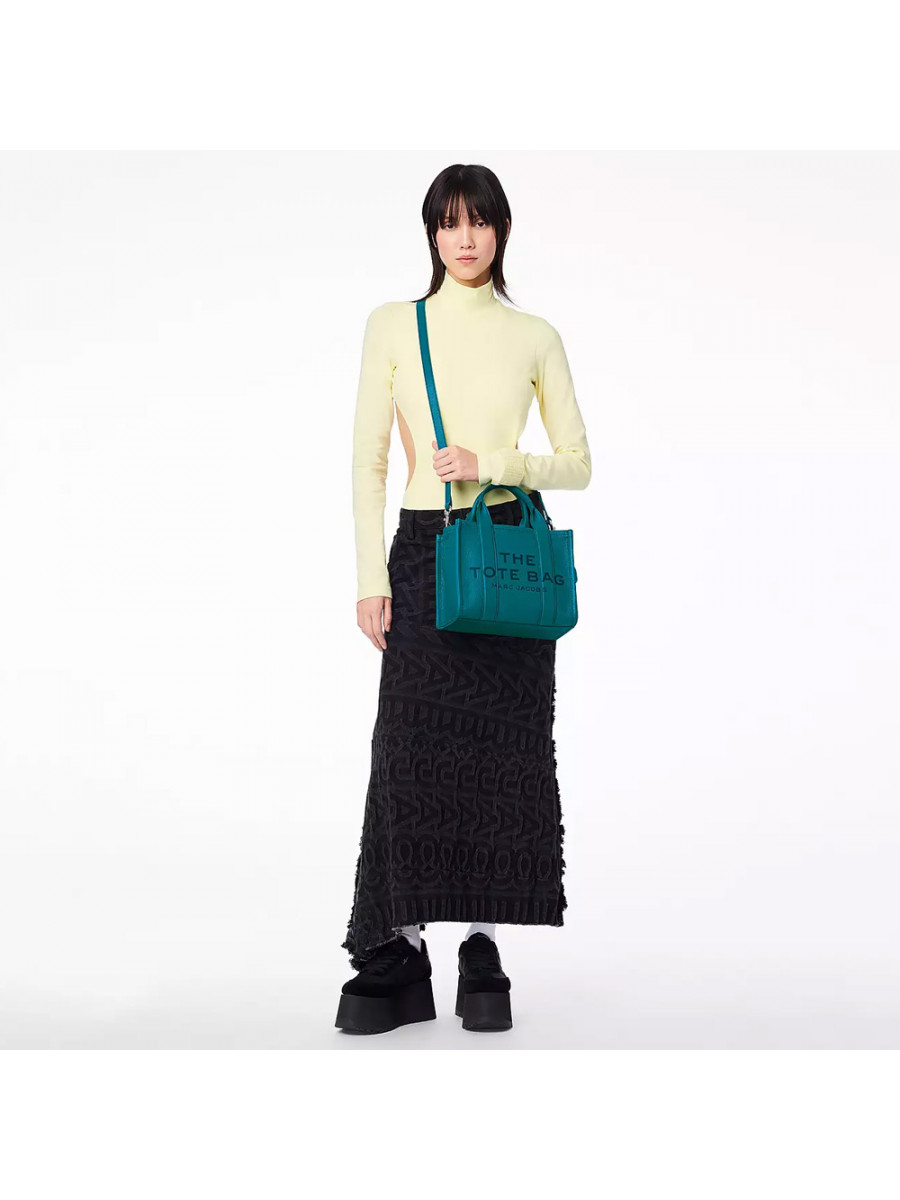 СУМКА MARC JACOBS THE LEATHER SMALL TOTE BAG HARBOR BLUE