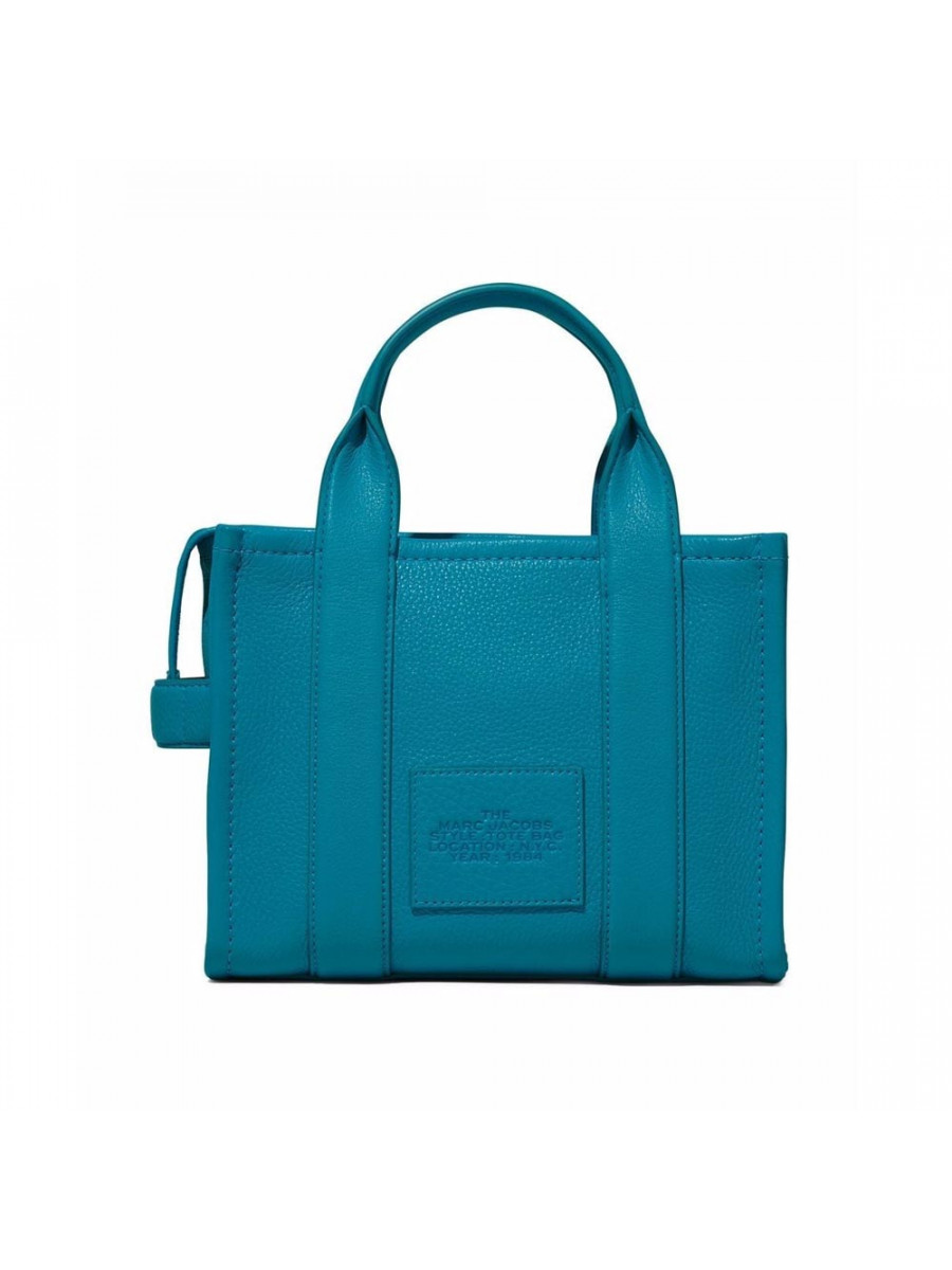 СУМКА MARC JACOBS THE LEATHER SMALL TOTE BAG BLUE SHADOW
