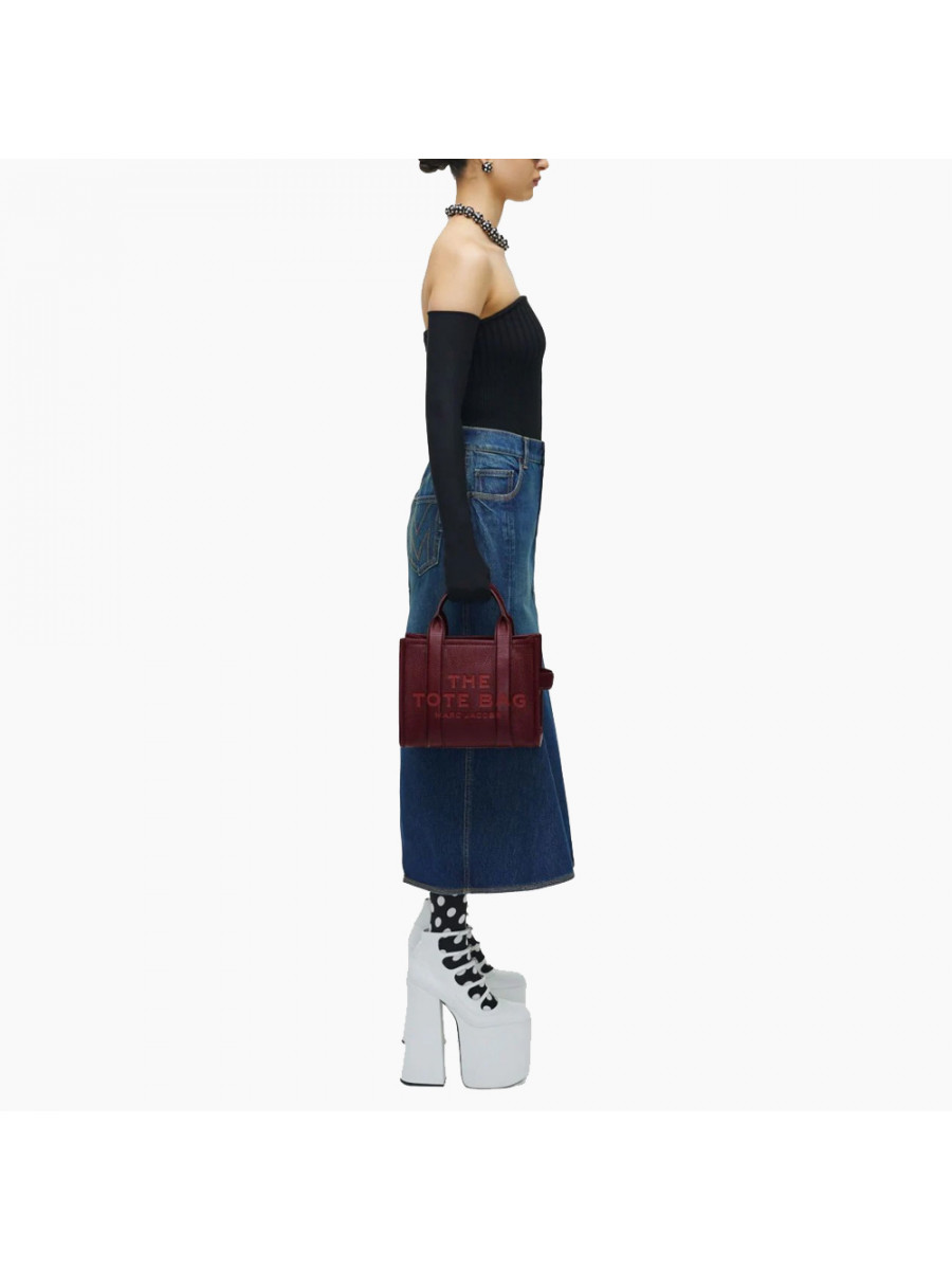 СУМКА MARC JACOBS THE LEATHER SMALL TOTE BAG RED CHERRY
