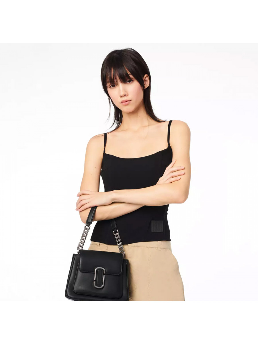 СУМКА THE J MARC CHAIN MINI SATCHEL BLACK/SILVER
