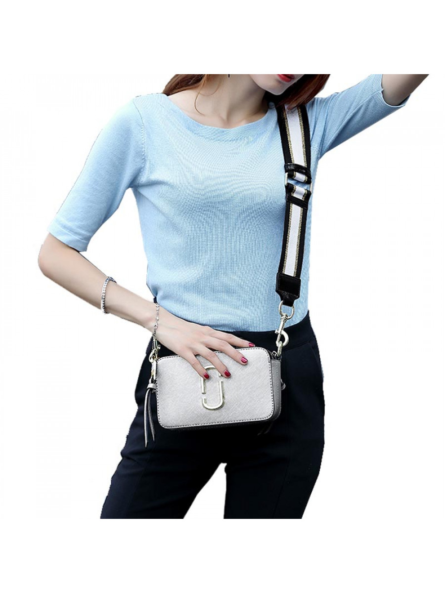 СУМКА MARC JACOBS THE SNAPSHOT CROSSBODY CAMERA BAG SILVER MULTI