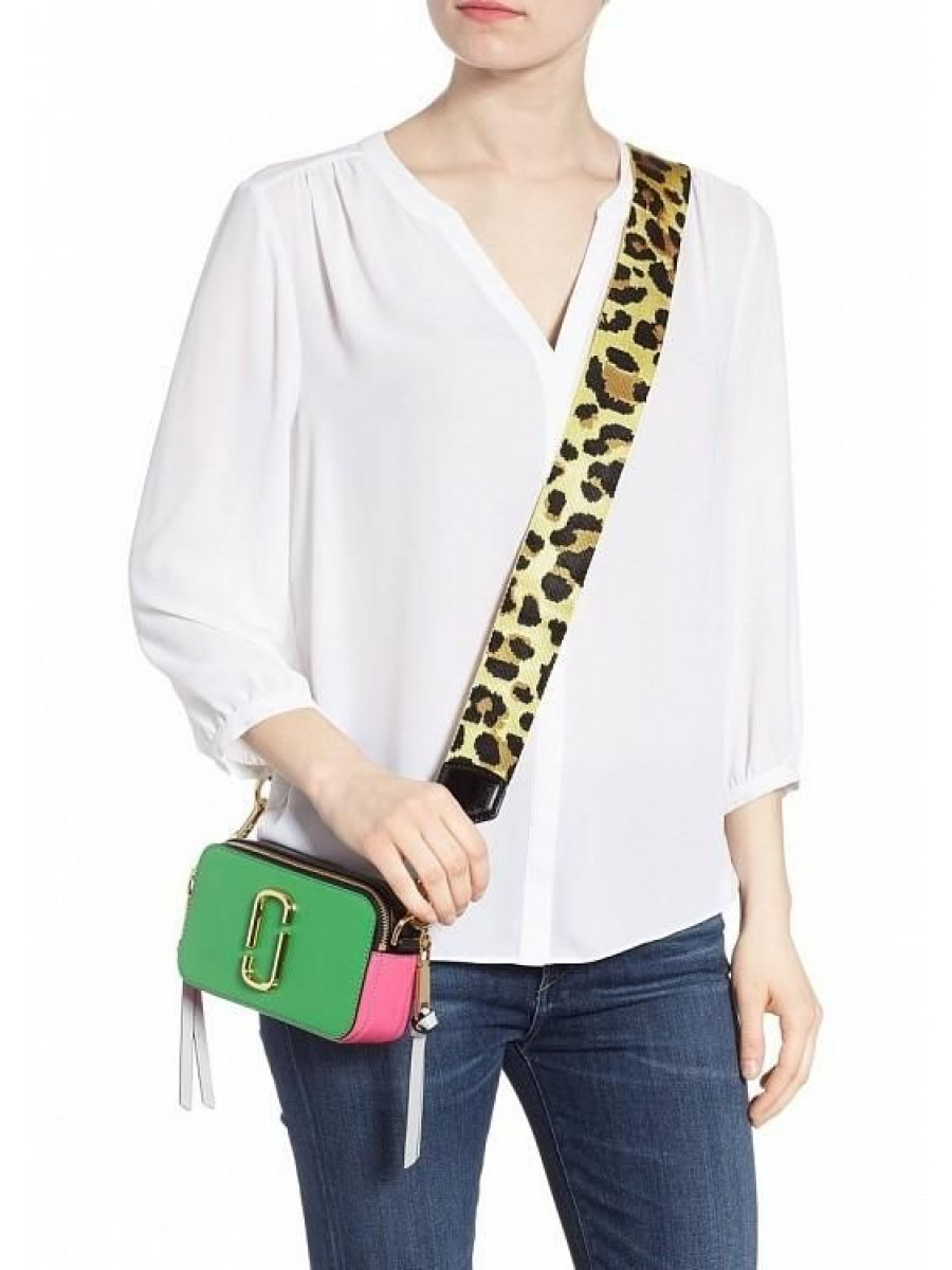 СУМКА MARC JACOBS SNAPSHOT LEATHER CAMERA BAG JADE/MULTI