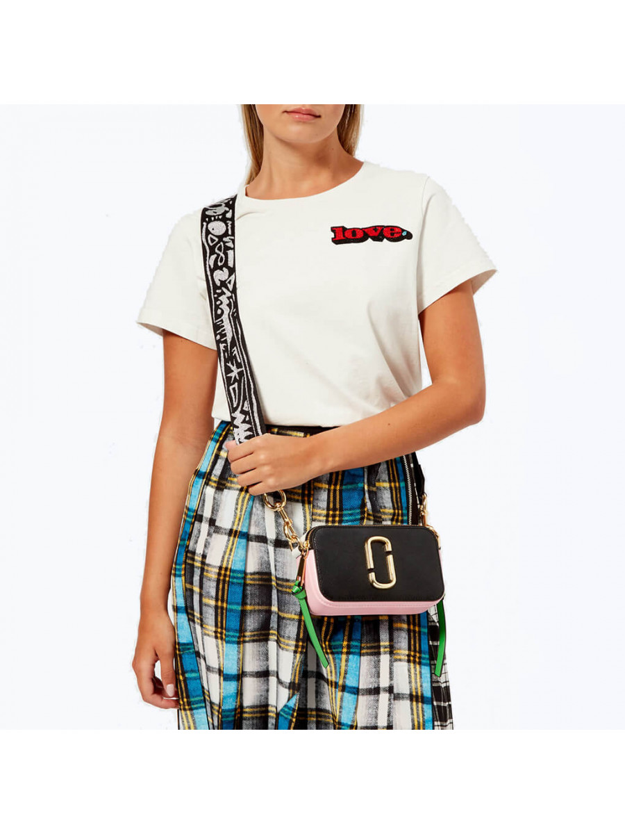 СУМКА MARC JACOBS SNAPSHOT BLACK/BABY PINK