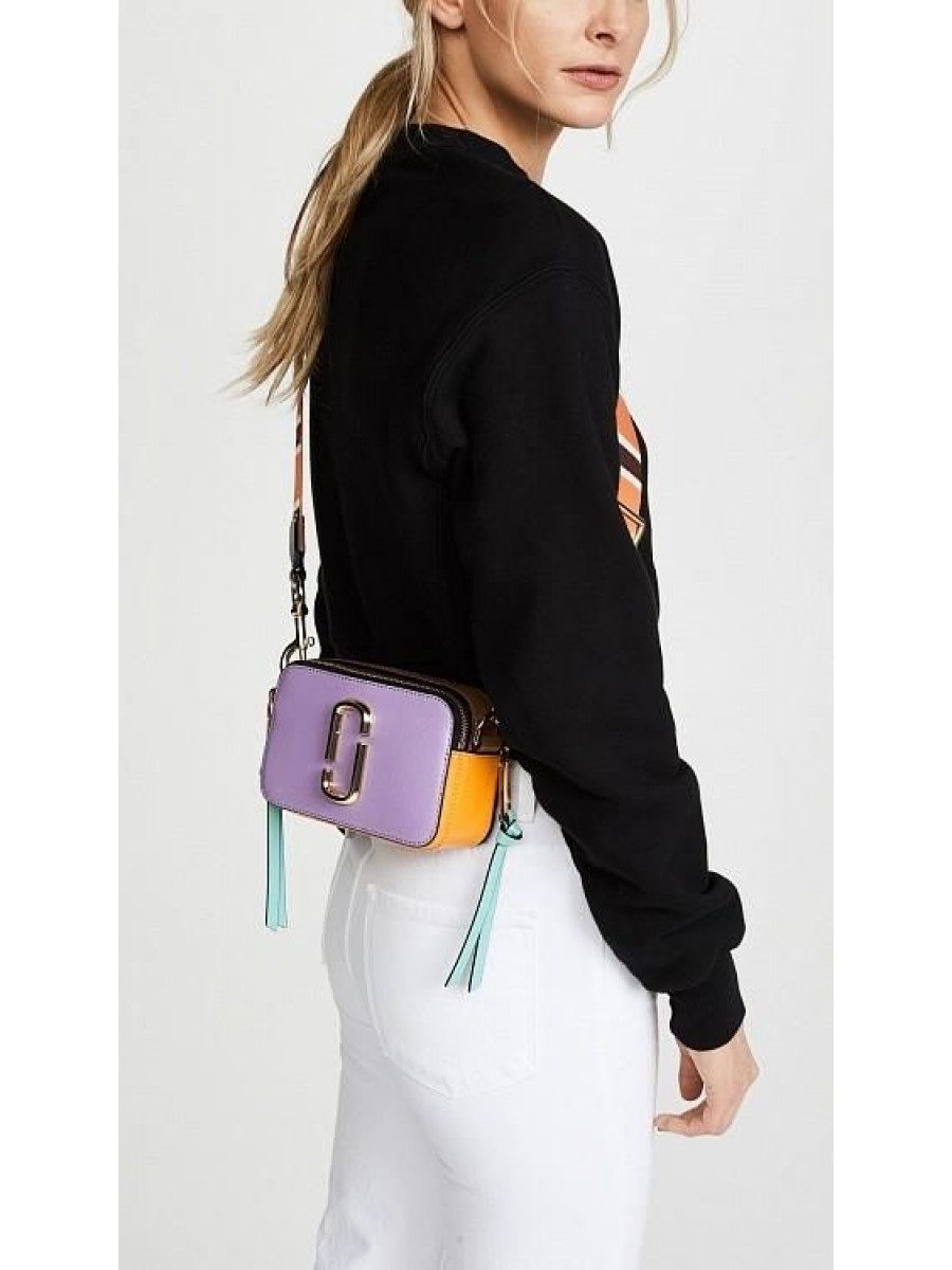 СУМКА MARC JACOBS SNAPSHOT LEATHER CAMERA BAG HYACINTH/MULTI